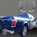 FORD F150 2015-2017 CHROME TAIL LIGHT BEZEL (FIT WITH BLIND SPOT)
