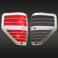 Ford F150 2009-2013 Chrome Tail Light Bezel With LED