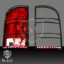 GMC Sierra 2007-2013 Black tail light bezel with LED